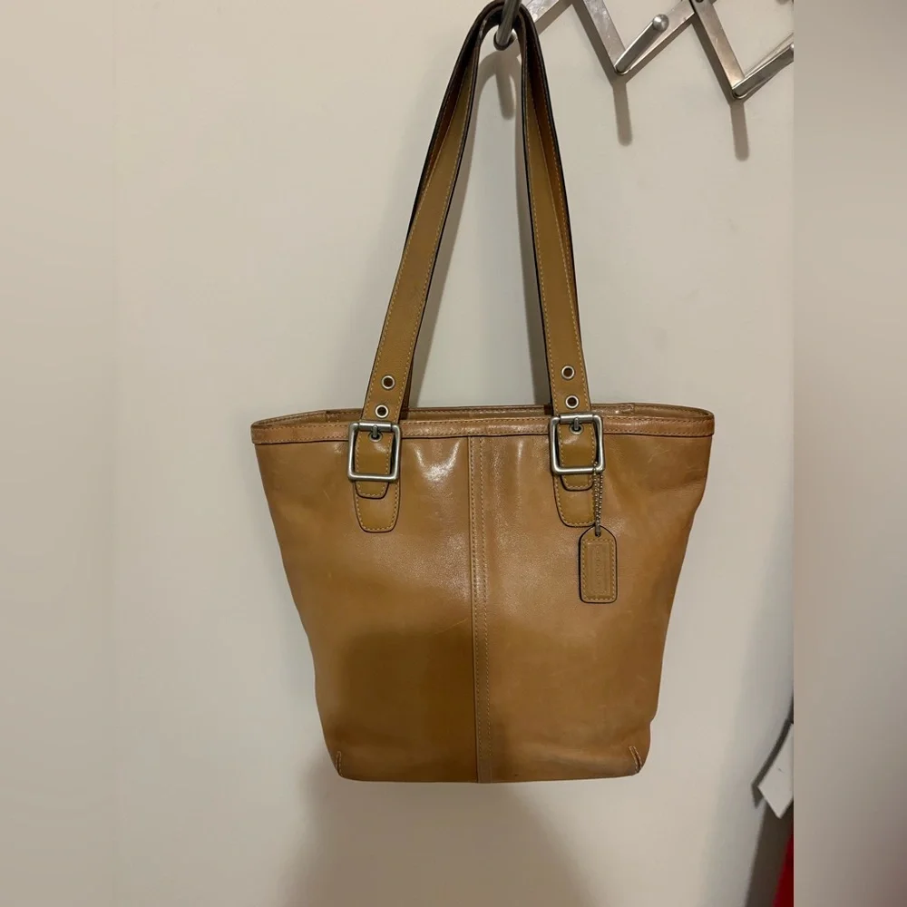 Coach Tan Leather Tote